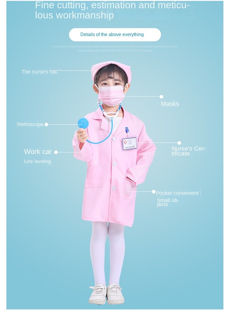 Gasin Children's doctor's gowns, children's scrubs, children's COS gowns, children's surgical gowns, cosplay costumes  - Image 3