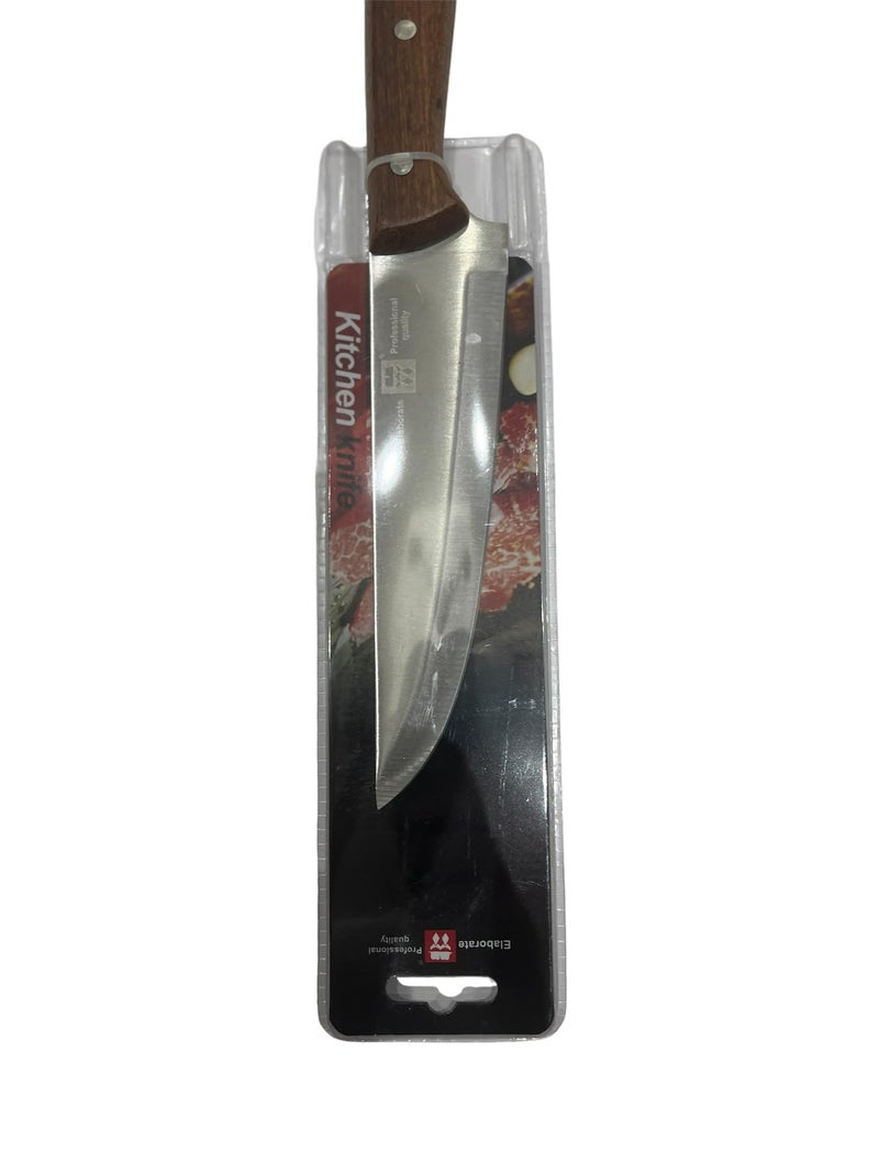 Kitchen knife with wooden handle (L:18) plate 18 cm L for cutting meats and vegetables and cheese 7 inches - Image 3