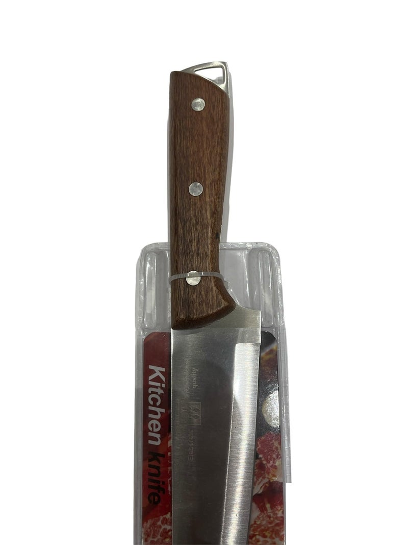 Kitchen knife with wooden handle (L:18) plate 18 cm L for cutting meats and vegetables and cheese 7 inches - Image 5