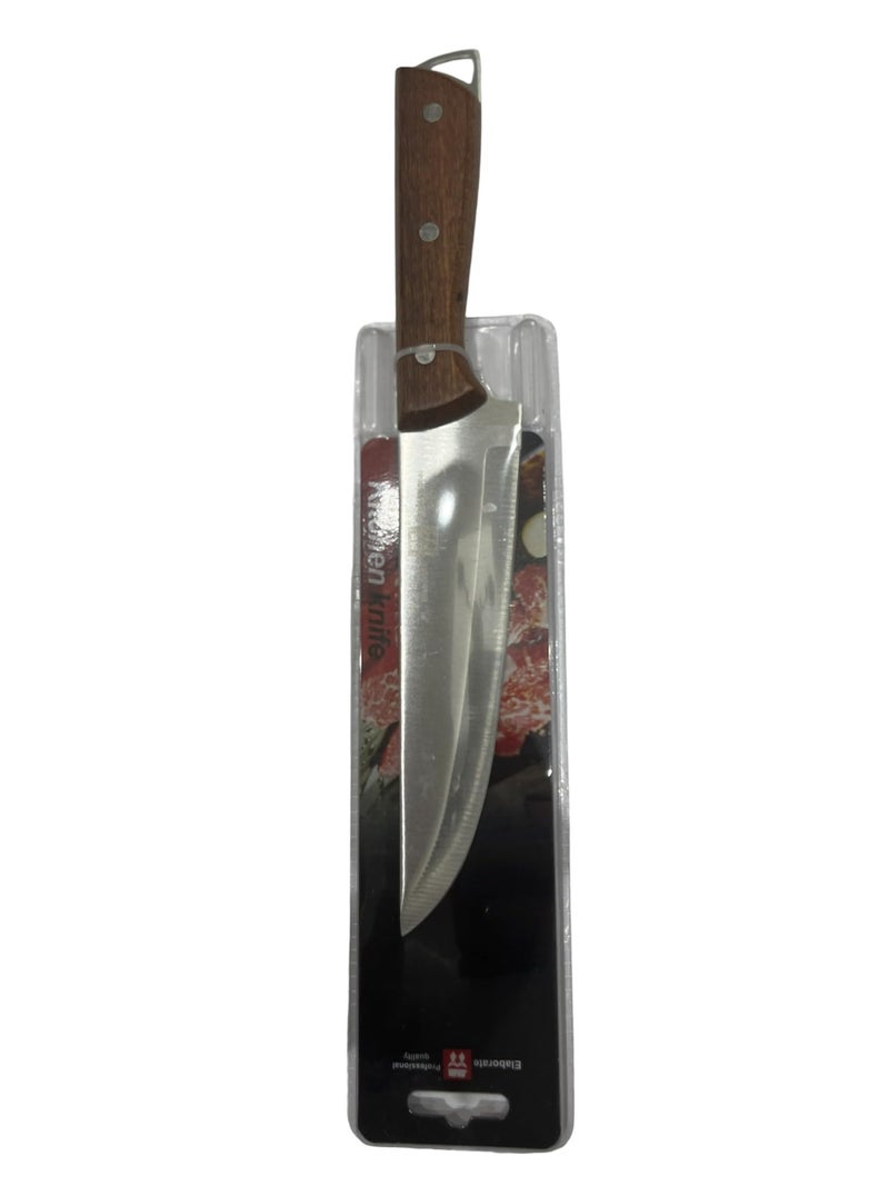 Kitchen knife with wooden handle (L:18) plate 18 cm L for cutting meats and vegetables and cheese 7 inches - Image 2