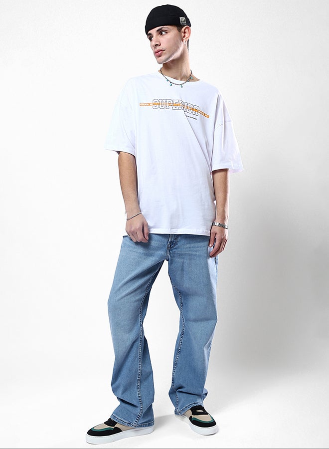 RAVIN "Superior" Elbow-Sleeves Relaxed Tee - White  - Image 5