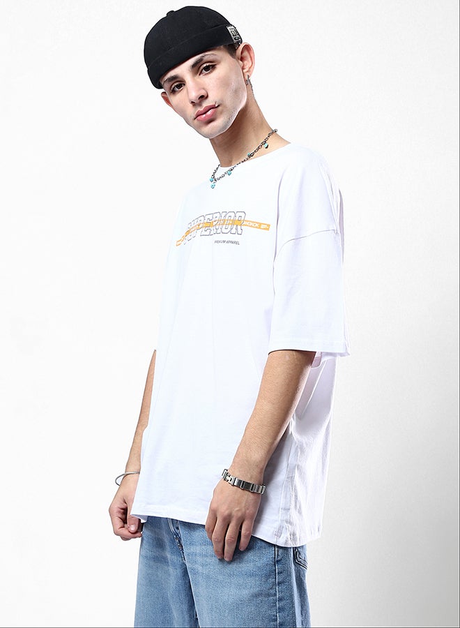 RAVIN "Superior" Elbow-Sleeves Relaxed Tee - White  - Image 2