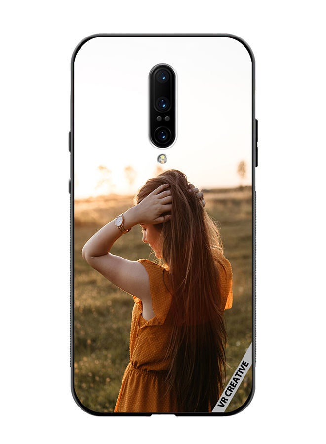 VR CREATIVE Protective Case Cover For OnePlus 7 Pro Sunset Girl Design Multicolour - Image 1