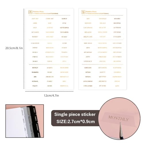 DY.2ten Clear Binder Dividers for 6-Holes Ring Binder, 1/6 Cut Tabs, A6 Size, Sturdy Plastic Dividers with 6 Tabs for School Office Home, 2 Sets, 12 Dividers, 2 Tab Stickers. - Image 4