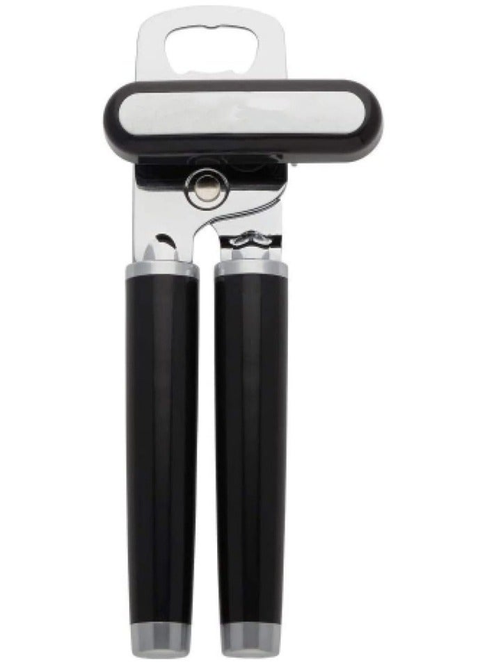 Classic Multifunction Can Opener and Bottle Opener Easy to Use, Razor Sharp Stainless Steel Cutting Wheel, Soft Ergonomic Handle - Image 1