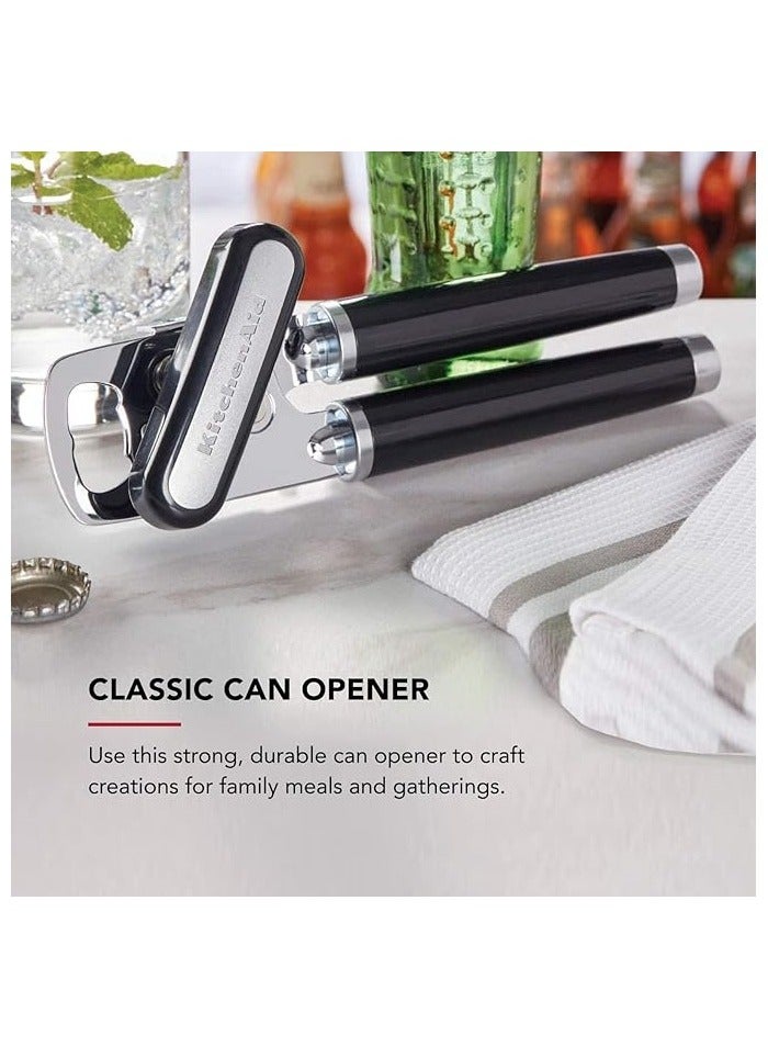 Classic Multifunction Can Opener and Bottle Opener Easy to Use, Razor Sharp Stainless Steel Cutting Wheel, Soft Ergonomic Handle - Image 5