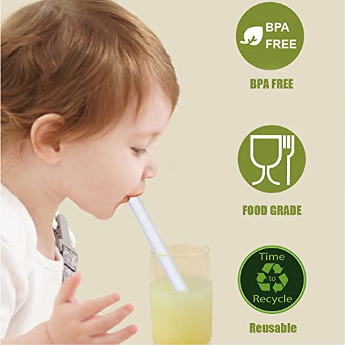 ALINK Reusable Clear Silicone Boba Straws, 4-Pack Extra Wide Smoothie Straws for Bubble Tea/Shakes/Tapioca Pearls with Cleaning Brush and Carrying Case - Image 3