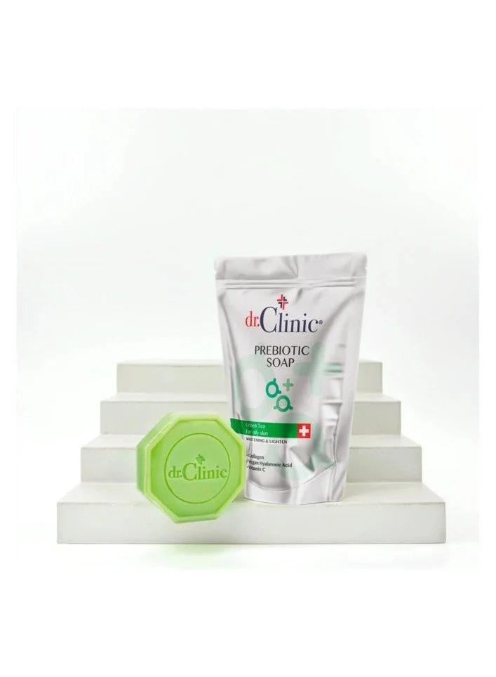 dr.Clinic صابونة د.كلينيك بالبريبيوتيك للبشرة الدهنية (بمستخلص الشاي الأخضر)