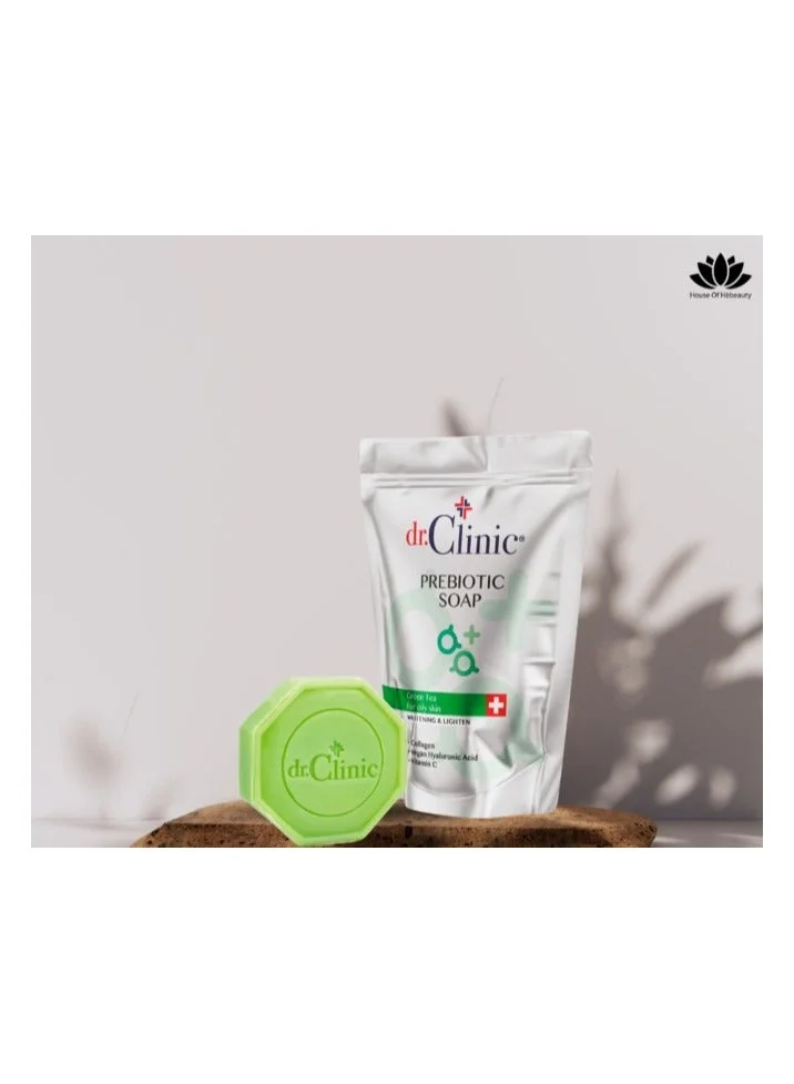 dr.Clinic صابونة د.كلينيك بالبريبيوتيك للبشرة الدهنية (بمستخلص الشاي الأخضر)