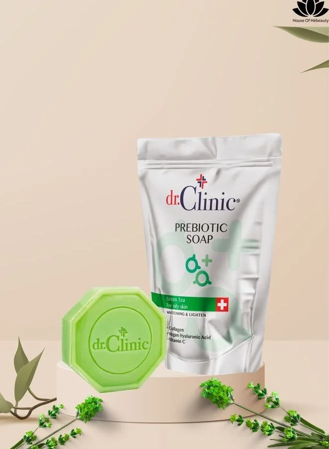 dr.Clinic صابونة د.كلينيك بالبريبيوتيك للبشرة الدهنية (بمستخلص الشاي الأخضر)