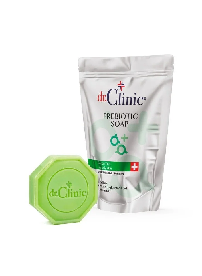 dr.Clinic صابونة د.كلينيك بالبريبيوتيك للبشرة الدهنية (بمستخلص الشاي الأخضر)