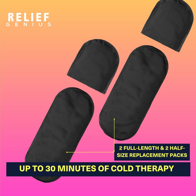 CTR BAND Relief Genius Small Gel Ice Packs for Injuries Reusable - Replacement Gel Packs for Cold Therapy Socks - Can Be Used for Face, Chest, Neck, and More - Use for Hot Or Cold Therapy to Achieve Relief - Image 5