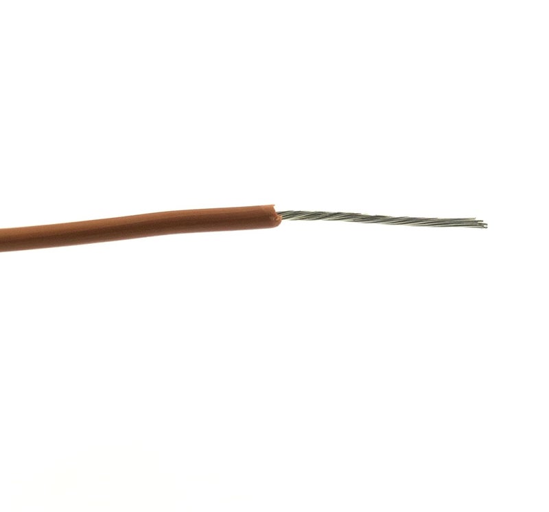 INVENTO 5mtr 20 AWG 05 sqmm 15A Tinned Copper PVC Wire Flexible Brown Cable 17mm Dia High Temperature for DIY - Image 3