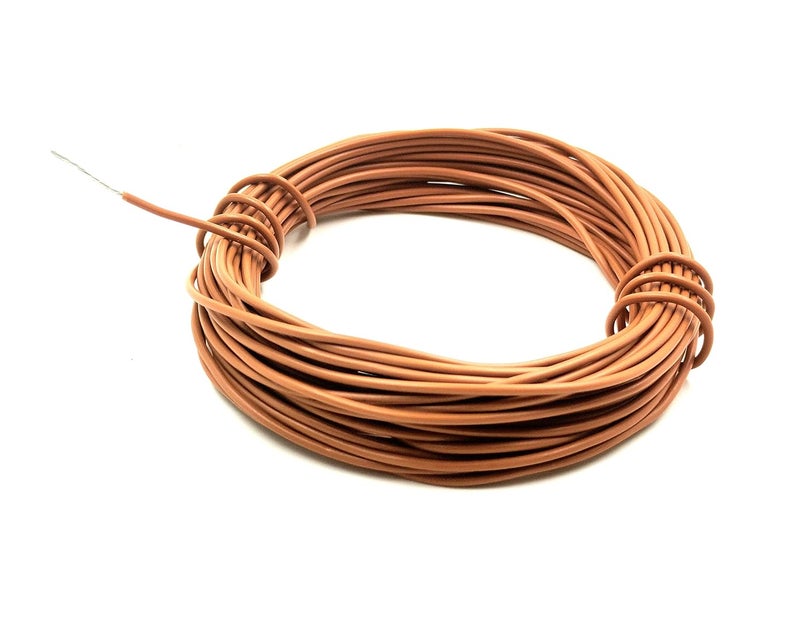 INVENTO 5mtr 20 AWG 05 sqmm 15A Tinned Copper PVC Wire Flexible Brown Cable 17mm Dia High Temperature for DIY - Image 4