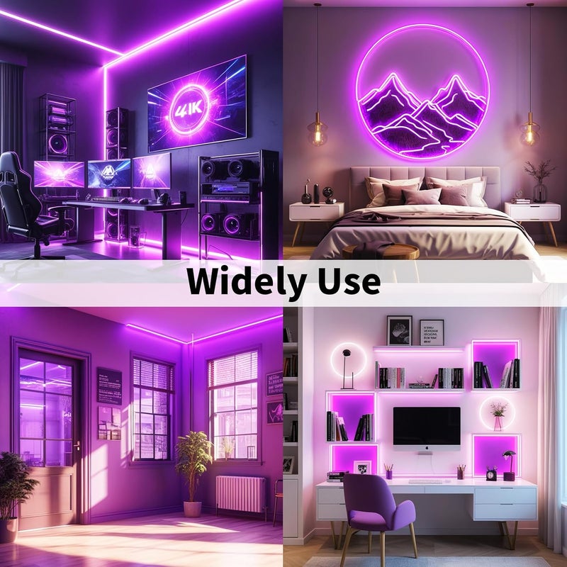 Meridian 5M SMD 5050 Flexible LED Strip Light - DC 12V Vibrant Pink CT - Image 2