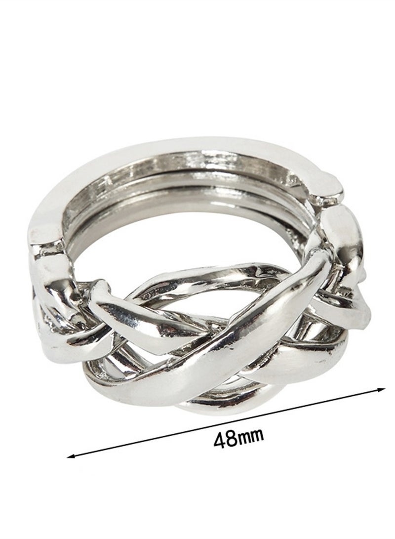 9pcs zinc alloy unlocking magic alloy educational toy nine-link intellectual unlocking buckle  - Image 2