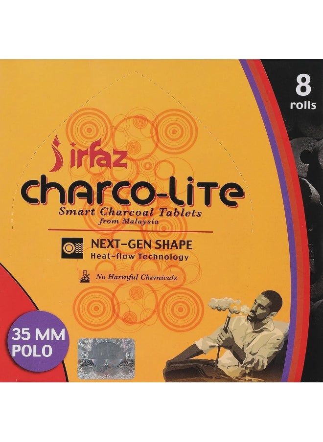 ALSAQER Irfaz Charco lite Polo Bakhoor Charcoal (80 Piece-35 mm x 2 Pack Compo ) | Irfaz Incense Smart Charcoal  - Image 3