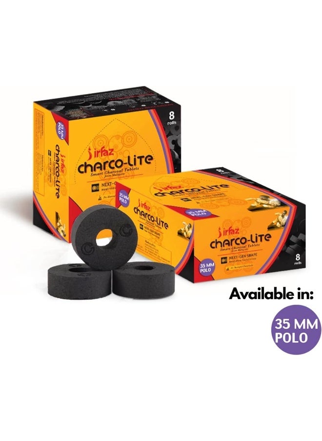 ALSAQER Irfaz Charco lite Polo Bakhoor Charcoal (80 Piece-35 mm x 2 Pack Compo ) | Irfaz Incense Smart Charcoal  - Image 2