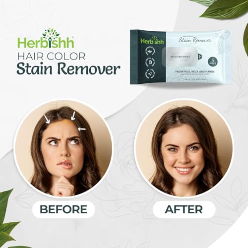 Herbishh Hair Color Stain Remover Wipes Gentle Formula for Dye Cleanup SkinFriendly Travel Pack Pack of 5 - Image 3