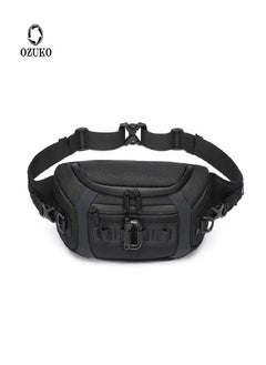 OZUKO New Sports Waist Bag Men's Multifunctional Chest Bag Tactical Small Chest Bag