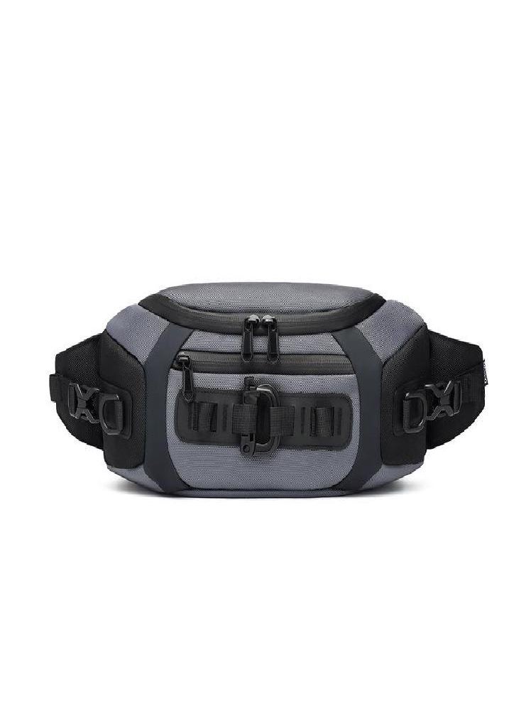 Eckek - OZUKO New Sports Waist Bag Men's Multifunctional Chest Bag Tactical Small Chest Bag - Image 1