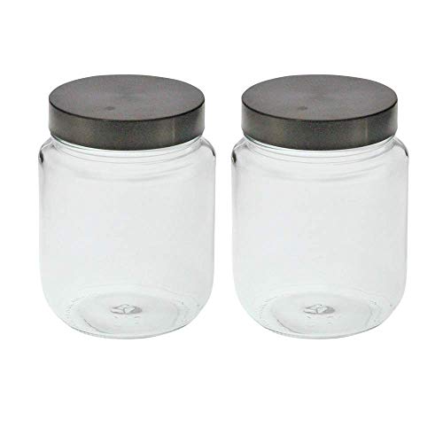 YERA Steelex Snack Jars, 750 ml, 2 Piece | Clear, Durable & Elegant Kitchen Organizer | Multipurpose Airtight Storage Jars Container for Food, Pulses, Spices, Cookies, Snacks, Pickles & Dry Fruits. - Image 1
