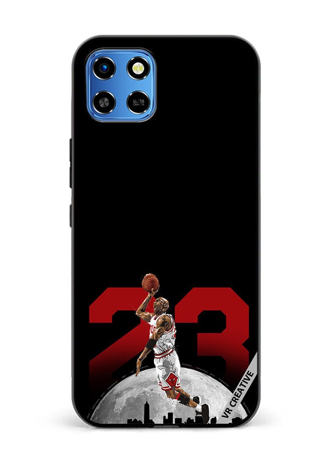 VR CREATIVE Protective Case Cover For Infinix Smart 6 HD Lebron 23 Over The City Design Multicolour - Image 1