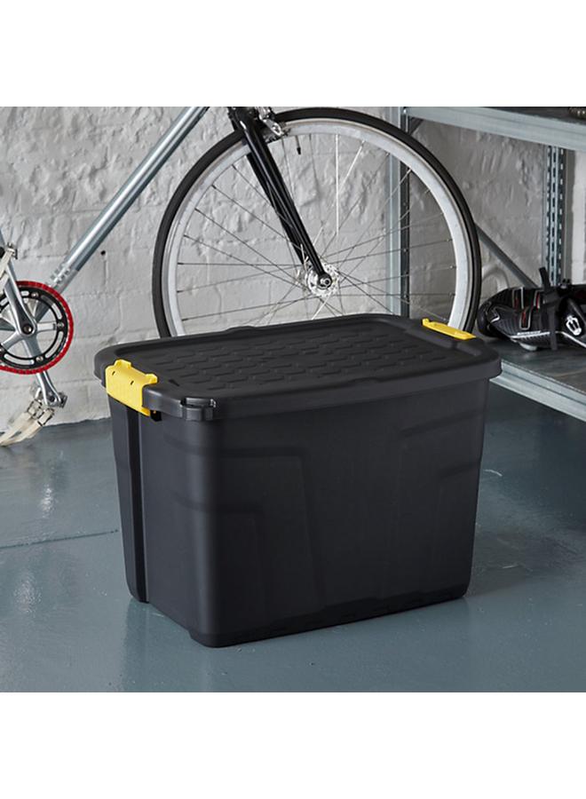 Strata Heavy Duty Stackable Storage Box with Lid Black and Yellow 60 Liter XW442-BLK/YEL-EX - Image 3