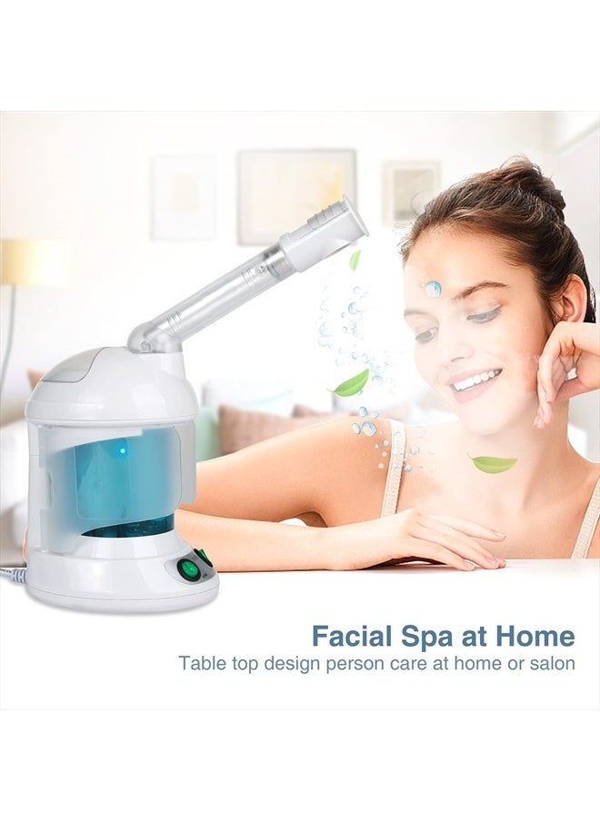 DYB - Portable Facial Steamer, Nano Ionic Face Steamer with 360°Rotatable Sprayer,Mini Facial Steamer for Salon and Spa,1 Piece Headband and 4 Pieces Steel Skin Kits. - Image 1