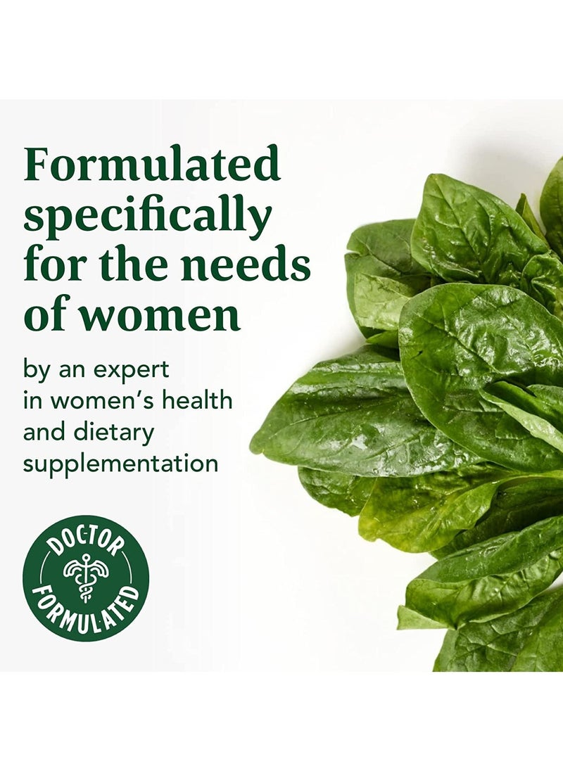 MegaFood - MegaFood Women's 55+ Advanced Multivitamin -Brain health,Healthy aging,bone health with 20 nutrients including choline Plus real food - Dietary Supplement 60 Tablets / 30 servings - Image 1