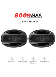 100Miles Car Speaker 3-Way Speaker 48W/800W Speaker 6x9" Coaxial Flush Mount Music Speaker 2 Pcs Set - 100 Miles  - Image 3