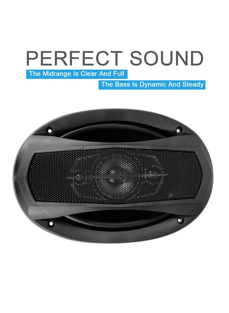 100Miles - Car Speaker 3-Way Speaker 48W/800W Speaker 6x9" Coaxial Flush Mount Music Speaker 2 Pcs Set - 100 Miles - Image 1