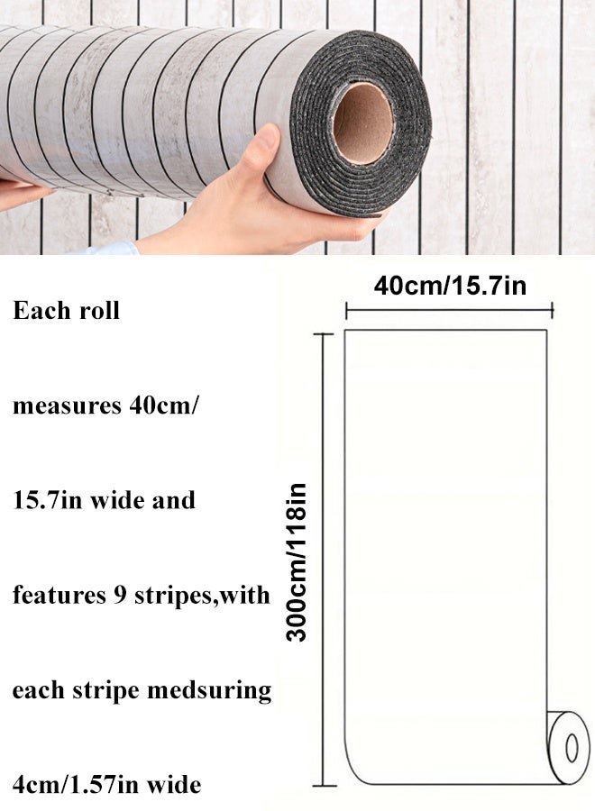 NOAEOU Self-Adhesive Thickened 3D Wallpaper - 40cm x 300cm 1Roll Waterproof PVC Marble Pattern  Texture Moisture Proof Sound Insulation Wall Panels, Wallpaper Sticker Wallboard for Home Decor, Living Room, Bedroom, TV Background (N557-8A) - Image 2