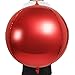Halloscume 3 Pcs 32 Inch 4d Round Ball Balloons Holographic Balloons for Spring Foil Rainbow Decor for Under The Sea Mermaid Groovy Party Stage Valentines Day Wedding Birthday PartyRed - Image 2
