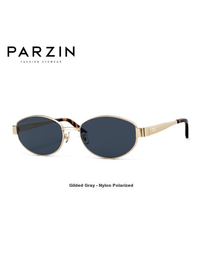 Parzin Polarized Sungl For Women, Elegant Vintage Style Oval Frame British-inspired Gl, Driving Ink Pz8387 - Image 2