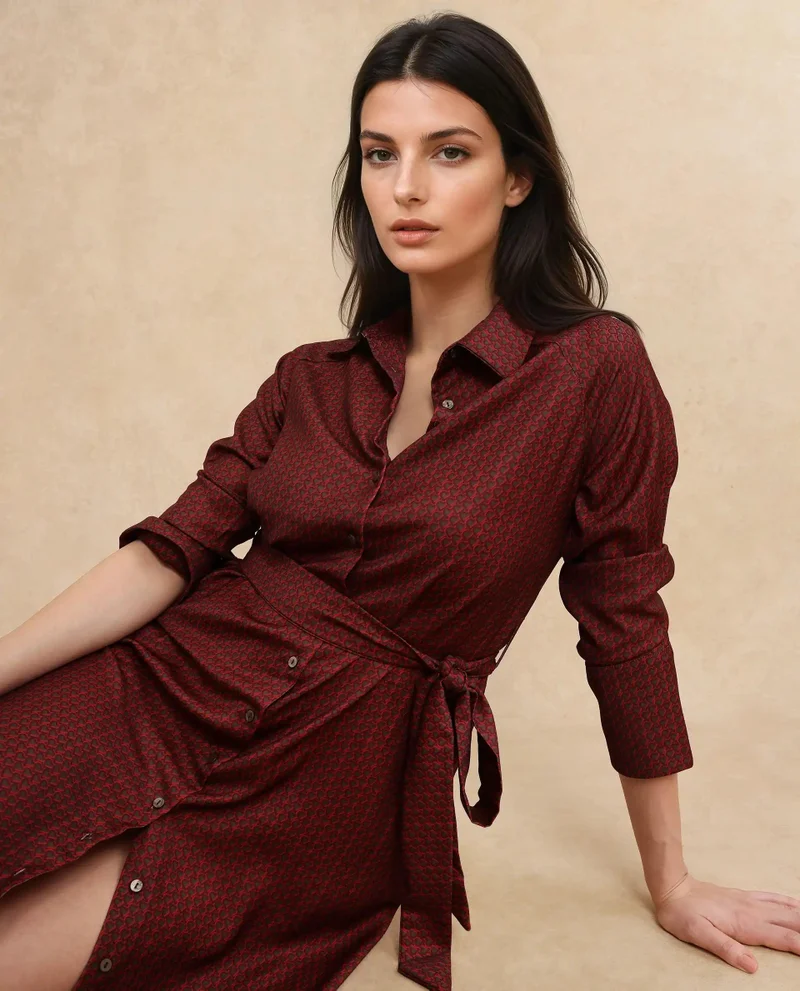 Rareism Women's Geometric Printed Mini Dress