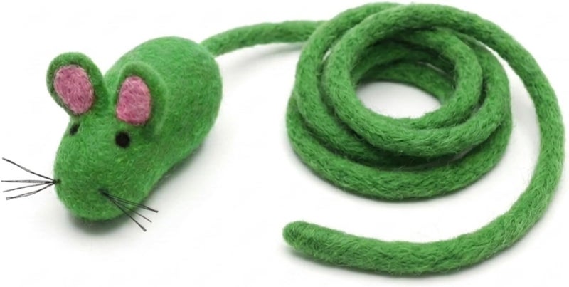 Glaciart One ألعاب قطط من نوع “Glaciart One Felt Lizard”، عدد 2 قطعة، مصنوعة من صوف طبيعي 100%， آمنة للحيوانات الأليفة، باستخدام أصباغ غير تحتوي على مادة AZO. - Image 1