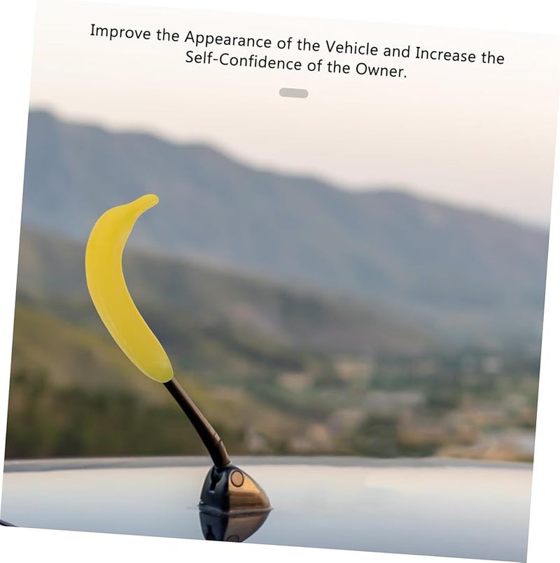 Yellow Car Antenna Topper Decorative Roof Ornament Fake Fruit Automotive Accessory - Image 4