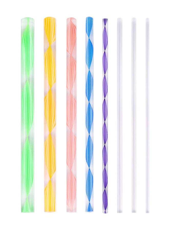 Teensery 8 Pcs Acrylic Rods Mandala Dotting Tools for Painting Pottery Clay Polymer Craft Nail Art (Mixed Color) - Image 1