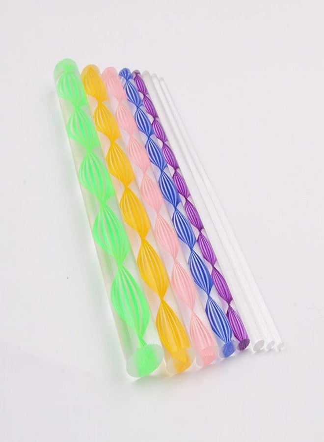 Teensery 8 Pcs Acrylic Rods Mandala Dotting Tools for Painting Pottery Clay Polymer Craft Nail Art (Mixed Color) - Image 3