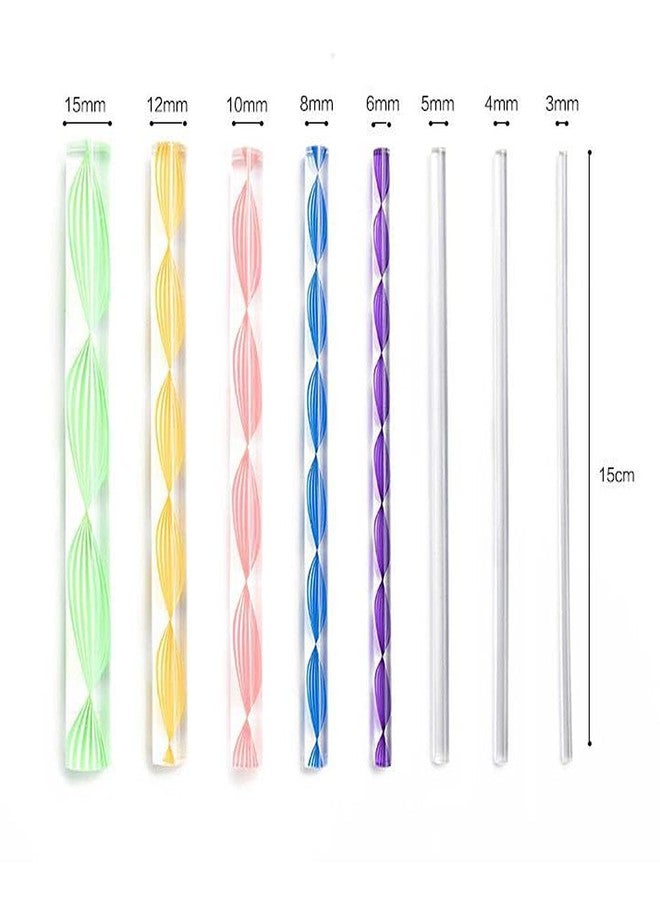 Teensery 8 Pcs Acrylic Rods Mandala Dotting Tools for Painting Pottery Clay Polymer Craft Nail Art (Mixed Color) - Image 2