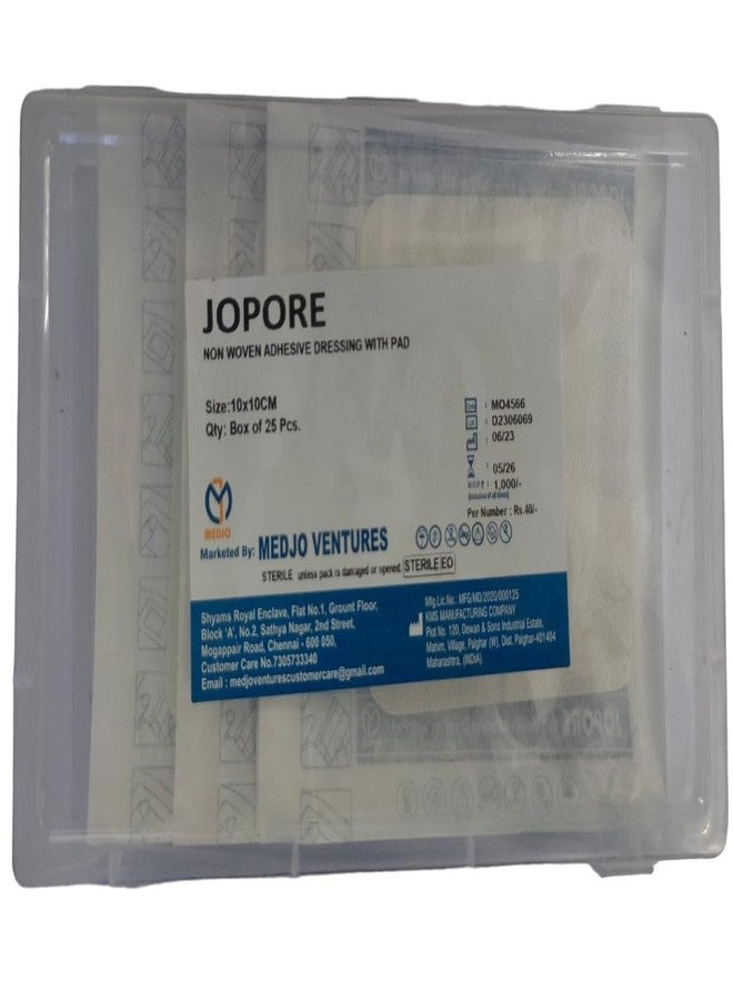 JOMED JOPORE NON WOVEN ADHESIVE DRESSING WITH PAD SIZE : 10 X 10 CM BOX OF 25 PCS - Image 1