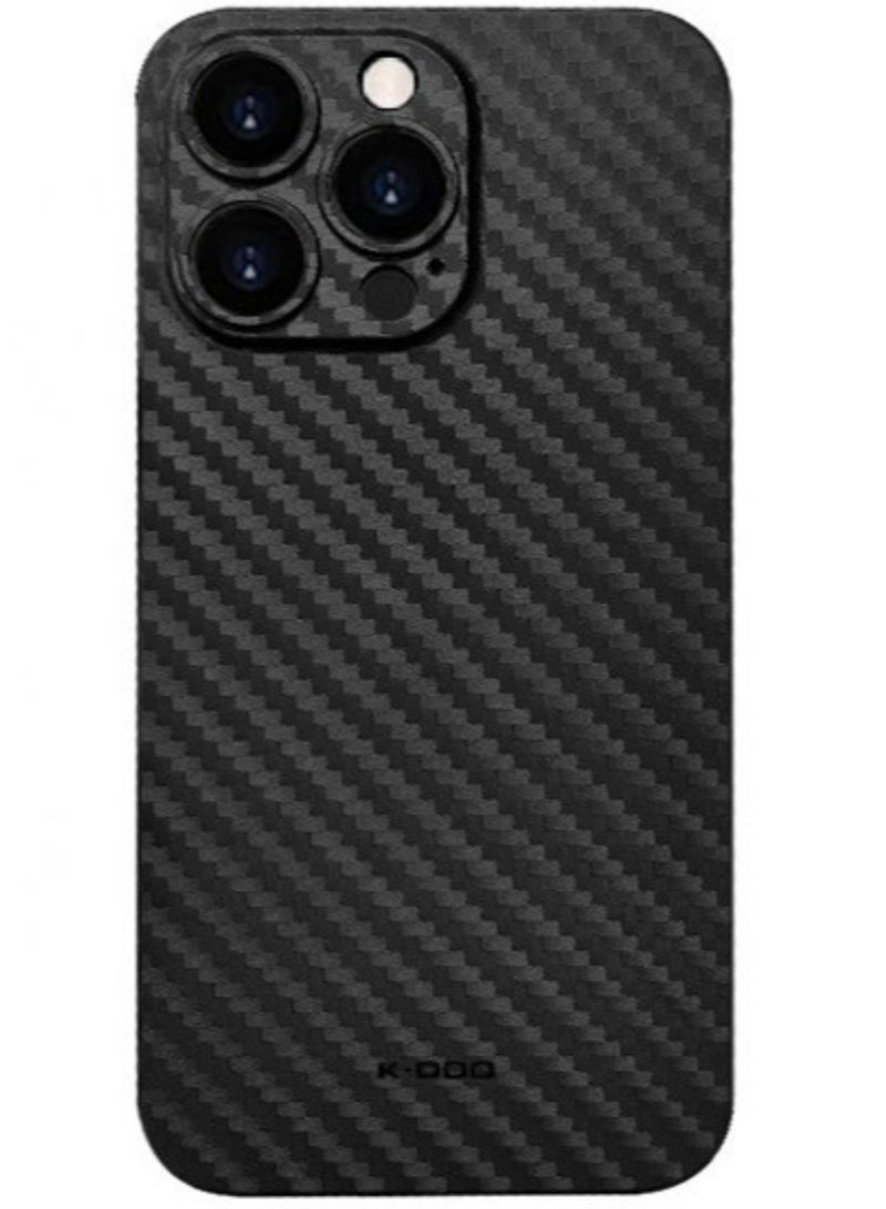 ELTRAZONE Personality Handsome Light Thin Carbon Fiber Pattern PC Phone case Compatible with iPhone 15 Pro Unique Comfortable Cool Shockproof Back Cover - Image 1