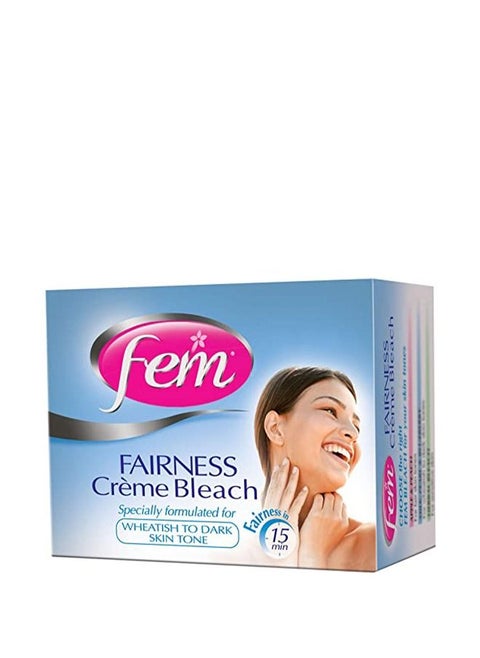 FEM USA Fairness Creme Bleach | Enriched With Milk and Pearl l Formulated For Wheatish to Dark Skin Tone | For Radiant Glow - 50g