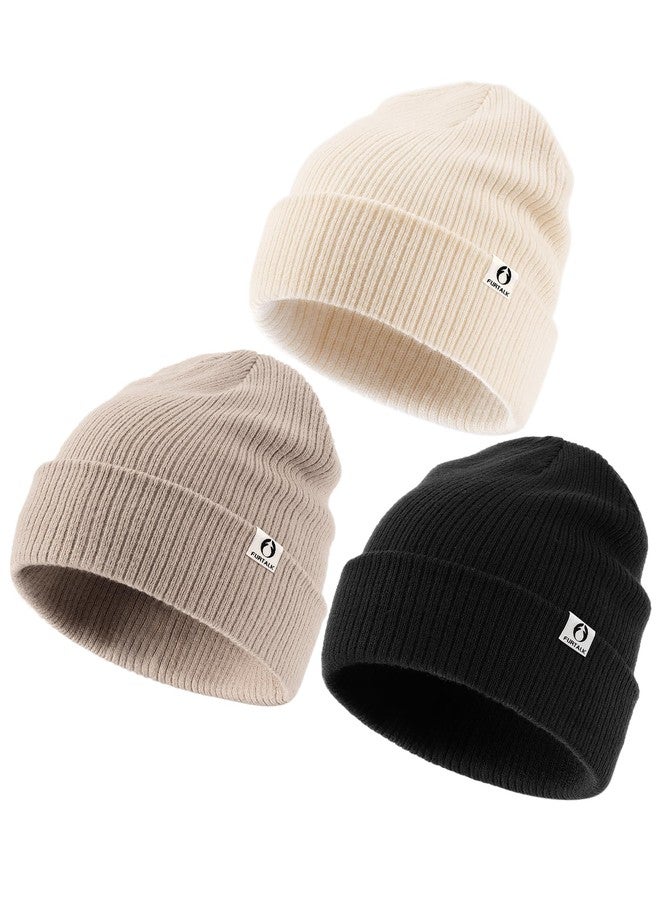 FURTALK 3 Pack Toddler Beanie Baby Boys Girls Winter Hat Kids Warm Knit Caps - Image 1