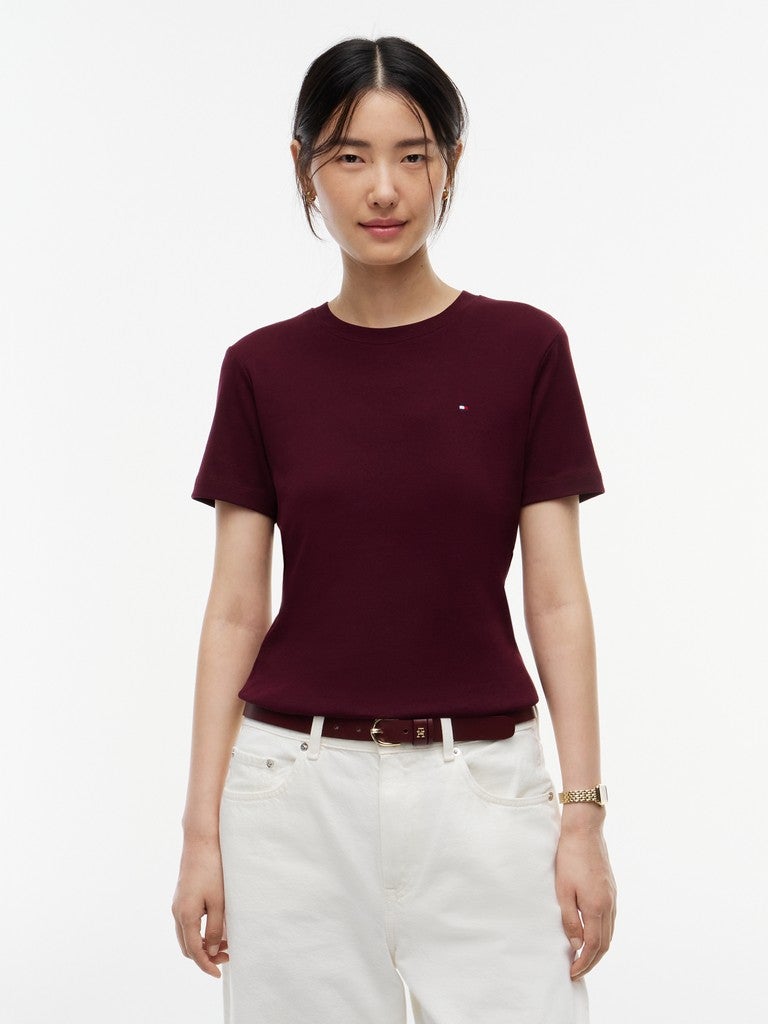 TOMMY HILFIGER Flag Embroidery Slim Fit T-Shirt & - Image 1