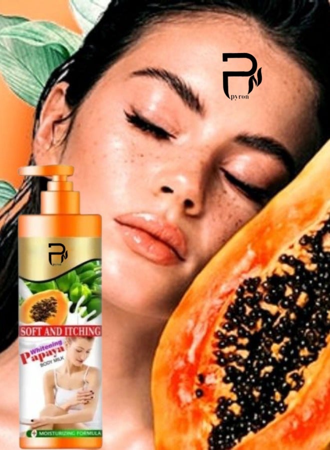 بيرون 4 قطع لوشن الجسم برائحة البابايا للترطيب والحكة 500جرام - Image 2