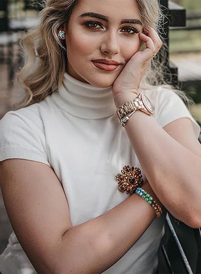 Bead Chakra Bracelet 7 Chakras Healing Crystals Bracelet Yoga Stone Beads Bracelets Meditation Relax Anxiety Bangle for Womens Mens