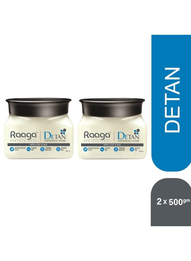 Raaga Professional De-Tan Tan removal Cream Kojic & Milk | 500 GM | Pack of 2 - Image 2
