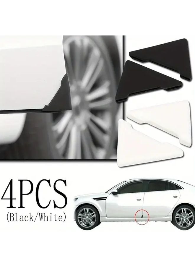 4PCS White Car Door Corner Protectors Scratch Proof Impact Protection Easy Fit - Image 1